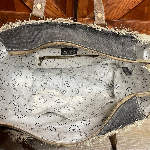 Myra Bag Resplendent Tote Up-cycled Canvas Handbag - Picture 3 of 9